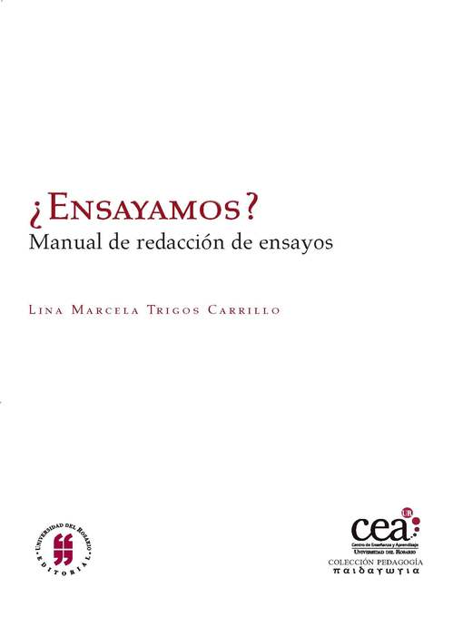 Title details for ¿Ensayamos? by Lina Marcela Trigos Carrillo - Available
